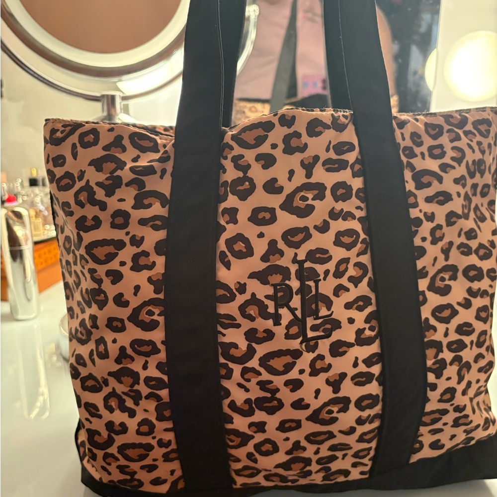 Ralph Lauren Leopard Print Tote Bag